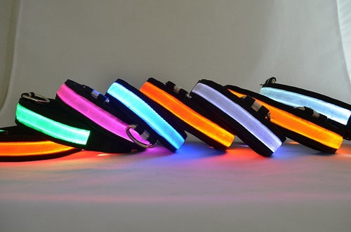 LED нашийник за куче – Светещ за нощни разходки
